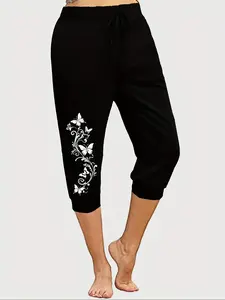 Lightweight Breathable Women's Harem Pants, Loose Casual Elastic Waist Mid-Thigh, Suitable for Yoga & Exercise, Perfect for Any Occasion