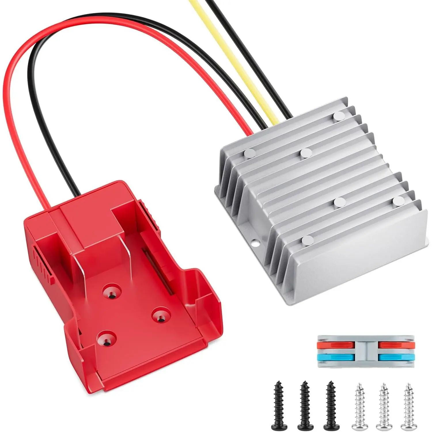 18V to 12V Step-Down Buck Converter Regulator - DC 12V 20A 240W Power Adapter for Milwaukee M18, Golf Carts, RC, Lamps with Voltage Conversion Function