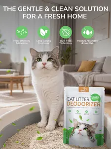 Palnests Cat Litter Freshener, AOP Natural Cat Litter Deodorizer Granules, Pet Friendly Litter Pet Odor Eliminator, Unscented Odour Neutralizer, Effective Odour Control for Cat Litter Tray, Pack of 3