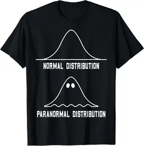 100% Cotton Soft Stylish Short-Sleeve Classic Sports T-Shirt, Casual Garment with Math Statistics Normal & Paranormal Distribution Graphics Prints for Teachers