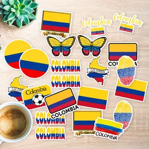 Stickers Pack 20 Pcs Colombia Water Colorful Bike Flag Guitar Vinyl Waterproof Bumper Car Bottle Skateboard Aesthetic Laptop Luggage