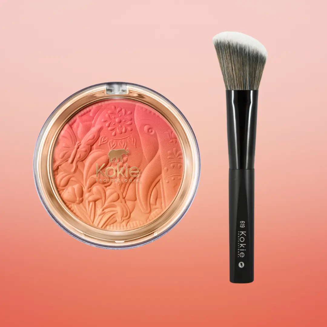 Kokie Professional Soft Gradient Blush & Precision Blush Brush