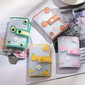 Fruit Pattern Credit Card Holder, 1 Count Portable Card Storage Files with 20 Card Slots, Desk Organizer for Home Office School