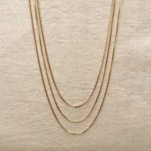 Box Chain 1mm - Simple Design, Suitable for Various Occasions, Versatile and Lightweight
