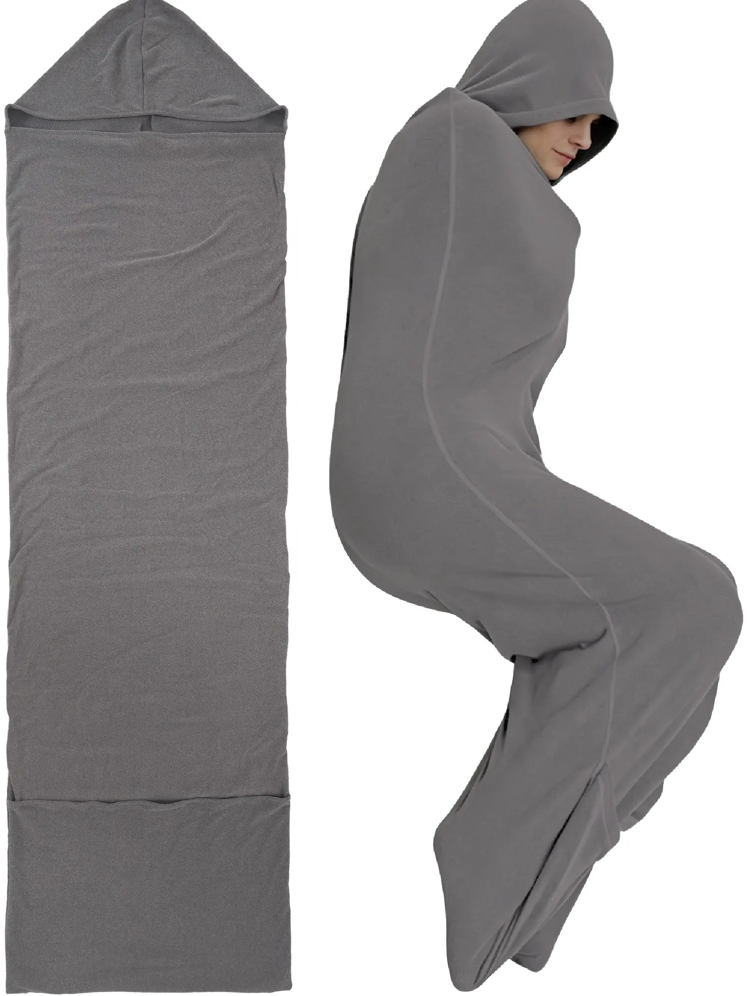 Sleep Pod for Deeper Sleep - Wearable Blanket with Comfy Hoodie, Home Camping Sleeping Bag, Guide Your Mind and Body to Restful Sleep in Your Personal Sanctuary, Portable for Travel & Home Lounging