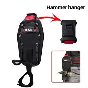 Starjiff Hammer Holder with Belt Clip, Quick Release Safety Strap, 1680D Material, Ideal for Electricians and Carpenters