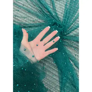 Teal Pearl Tulle