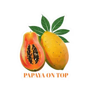 Papaya on Top | Cute F1 Stickers