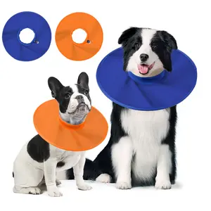 Dogs recovery collar, soft cone-shaped collar after surgery, waterproof and anti licking wound, adjustable, breathable E-collar, suitable for large/medium/small cats and dogs