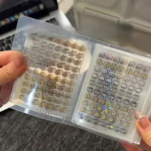 4800 cute little nose stickers with a 60 slot storage album, adorable mini patterns, waterproof self adhesive, DIY journal decoration scrapbook sticker pack