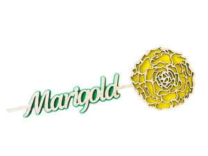 Marigold Name Flower Wooden Mother's Day Gift - Handmade, Hand Painted Marigold Valentine's Day Name Flower - Customizable October Birth Month Flower