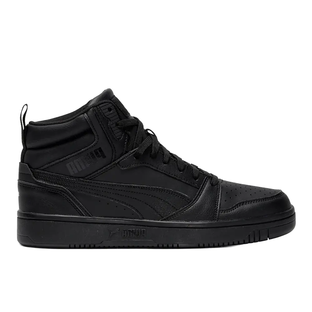 PUMA Mens Rebound V6 Mid Lace Up Sneakers Shoes Casual - Black