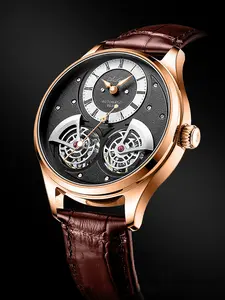 Ailang Men's High-End Fashion Automatic Mechanical Wristwatch - Round Analog Dial, Waterproof Feature, Double Flywheel, Luminous Skeleton, Fashion Mechanical Watches, Non-Battery Mechanical Watches