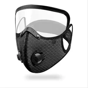 Removable Face Mask, Reusable Face Mask With Exhalation Valve, Transparent Visible Removable Eye Mask, Outdoor Activities Dustproof Gear, Suitable For Women Men, Protective Mask