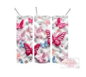 Butterfly Floral Tumbler Designs