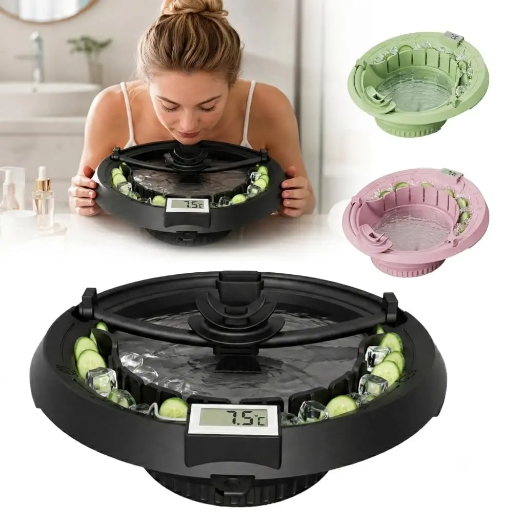 Cold Plunge Face Tub with Breathing Tubes - Home Bathroom Wash Tub for Cold Therapy, Skin Health & Vagus Nerve Stimulation
