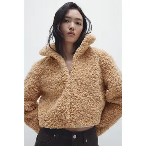 H&M Cropped teddy jacket