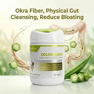 Kingscom Gut Detox Supplement, Digestive Regulation, Constipation & Bloating Relief, Colon Cleansing, Gut Immunity Support | Formulated with Okra Fiber & Probiotics