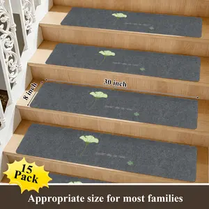 [SpringGlowUp] HEBEMAT Non Slip Chenille Stair Runner for Wooden Steps 8"x30" Indoor Reusable Soft Washable Rugs with Anti Slip Adhesive for Pets & Kids Stairway Grip Treads Decorative Mats