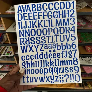 Blue Alphabet Letter UV DTF WRAP