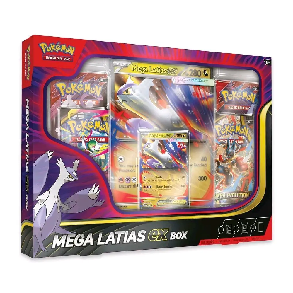 Pokemon TCG Mega Latias EX Box with 1 Foil Promo Card 1 Oversize Lenticular Card and 4 Booster Packs