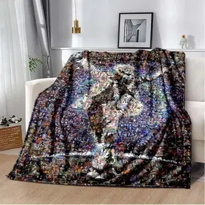 Michael Jackson Flannel Blanket High Quality Premium Soft Comfortable Throw Blanket for Couch Bed Travel Cozy Fan Gift for Women Men Mother’s Day Valentine’s Day Birthday Christmas Trending Viral Music Lover Blanket Home Decor