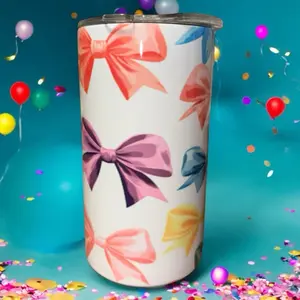 Colorful Bow 3 Baby tumbler, drink ware, water bottle
