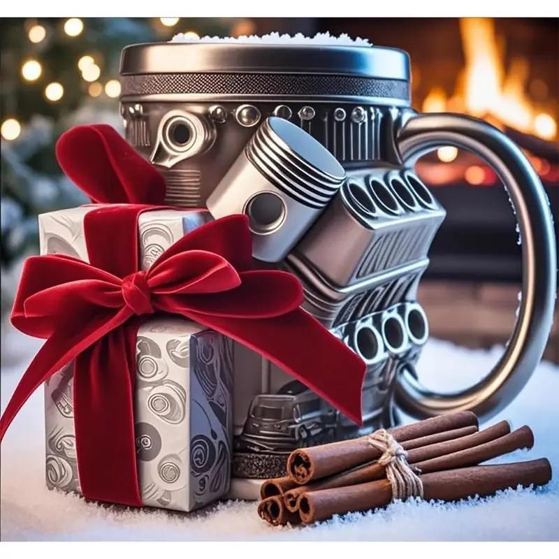 Personalized Stainless Steel Mug - V8 Engine Design, 10oz Handcrafted Durable & Stylish, Perfect for Car Enthusiasts,Coffee Cup,Birthday Present,Holiday Gift Personalized Stainless Steel Mug - V8 Engine Design, 10oz Handcrafted Durable & Stylish, Perfect for Car Enthusiasts,Coffee Cup,Birthday Present,Holiday Gift
