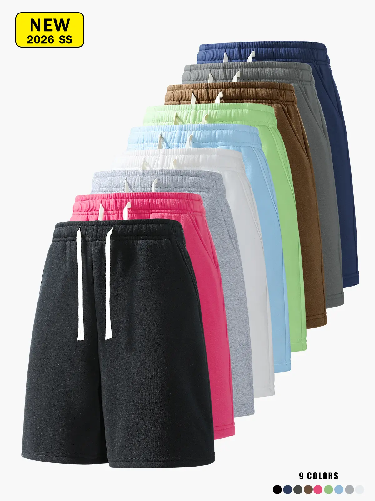 Men’s summer casual athletic shorts, loose straight cut, comfortable and breathable, suitable for running, fitness, training, and other outdoor activities.