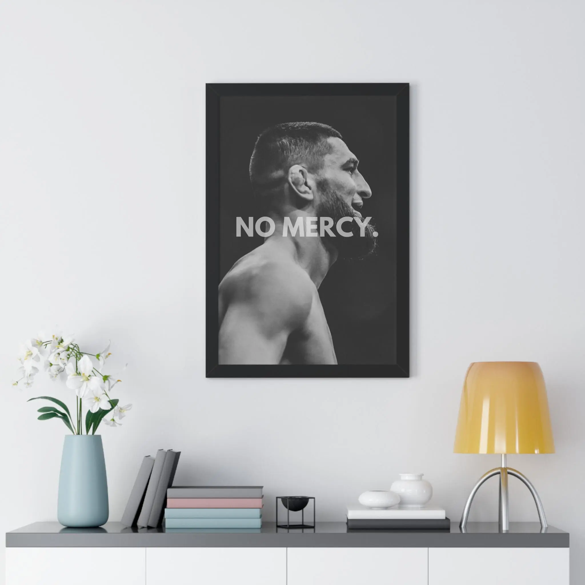 Khamzat Chimaev  Vertical Poster Unframed  | No Mercy Wall Art, Gym Decor, Fighter's Gift, Sports Enthusiast Decor, UFC Fan Art