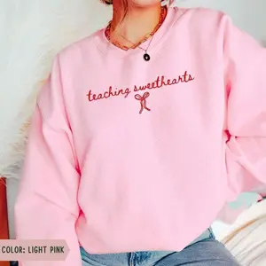 [Sale Up To 50%] Valentines Day Teacher Crewneck Sweatshirt, streetwear graphic tee