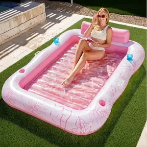 1 Pcs Giant Mother's Day Gift Inflatable Lounge Chair, 70” X 45” Pool Float with Pillow, 4-In-1 Sunbathing Raft, Party Gift, Father's Day Gift