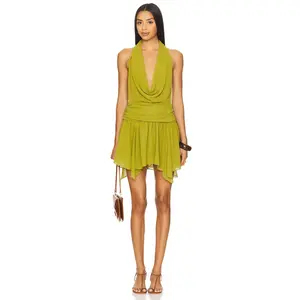 Lovers and Friends Demi Mini Dress in Moss Green