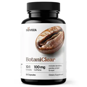 Suveza BotaniClear Water Pills for Swollen Feet & Legs - 10:1 Herbal Extracts, Caffeine, Diuretics for Edema Relief - 50 Capsules