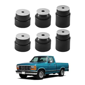 summervibes VEVOR Body Mount Bushing Kit, Compatible with 1980-1998 Ford F150 F250 F350, 62 PCS Polyurethane Body Mount Kit, Quick Replacement, Durable Components for Improving Bumpy Driving Performance, Black