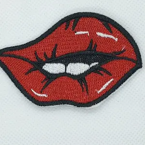 Lips Embroidery Iron-On Patch
