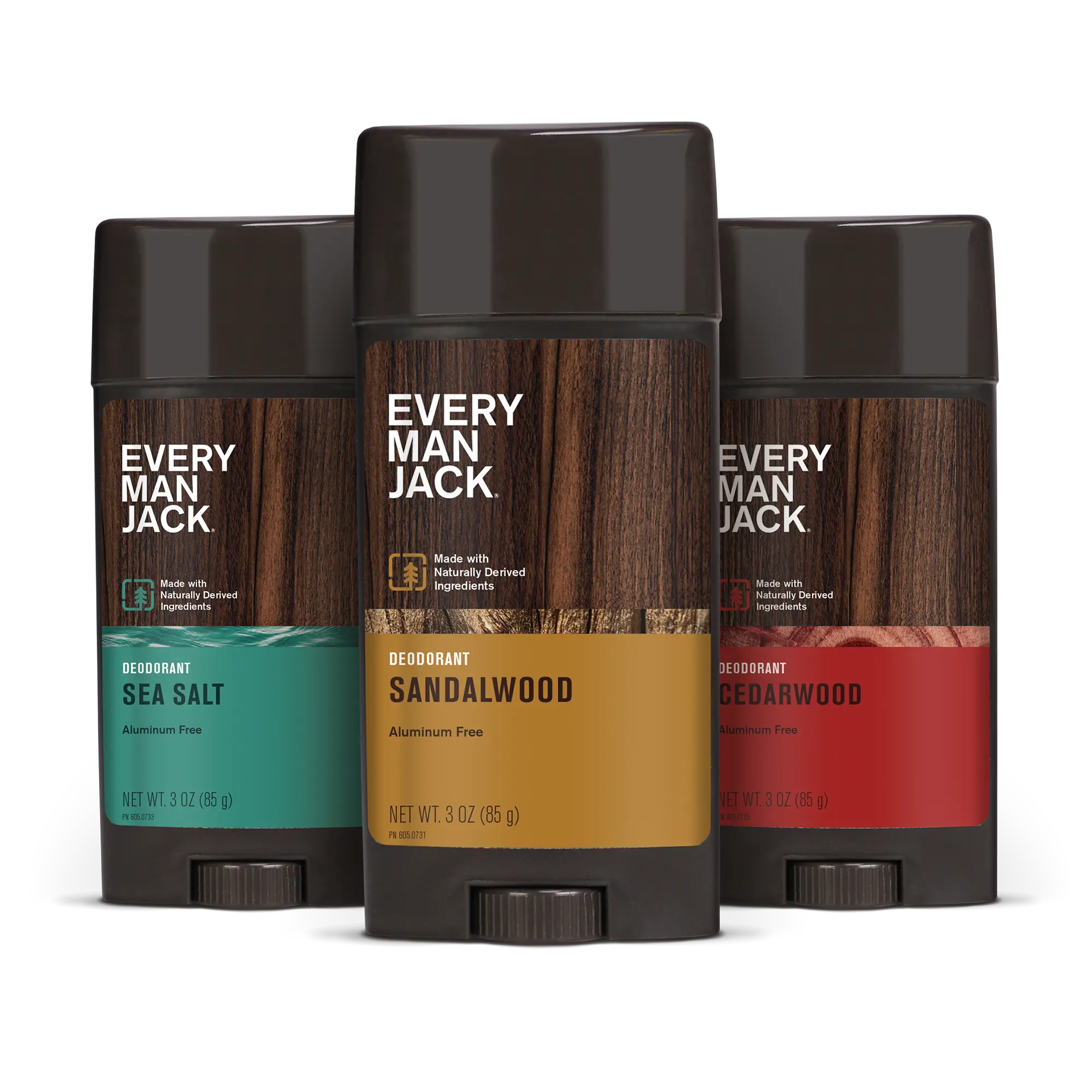 Every Man Jack Aluminum Free Deodorant for Men, 24-Hour Naturally Derived Odor Protection – Variety Pack of 3 Every Man Jack Aluminum Free Deodorant for Men, 24-Hour Naturally Derived Odor Protection – Variety Pack of 3