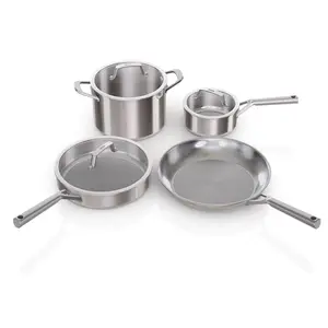 Ninja EverClad Commercial-Grade Stainless Steel Cookware 7-Piece Set - C99007 Ninja EverClad Commercial-Grade Stainless Steel Cookware 7-Piece Set - C99007