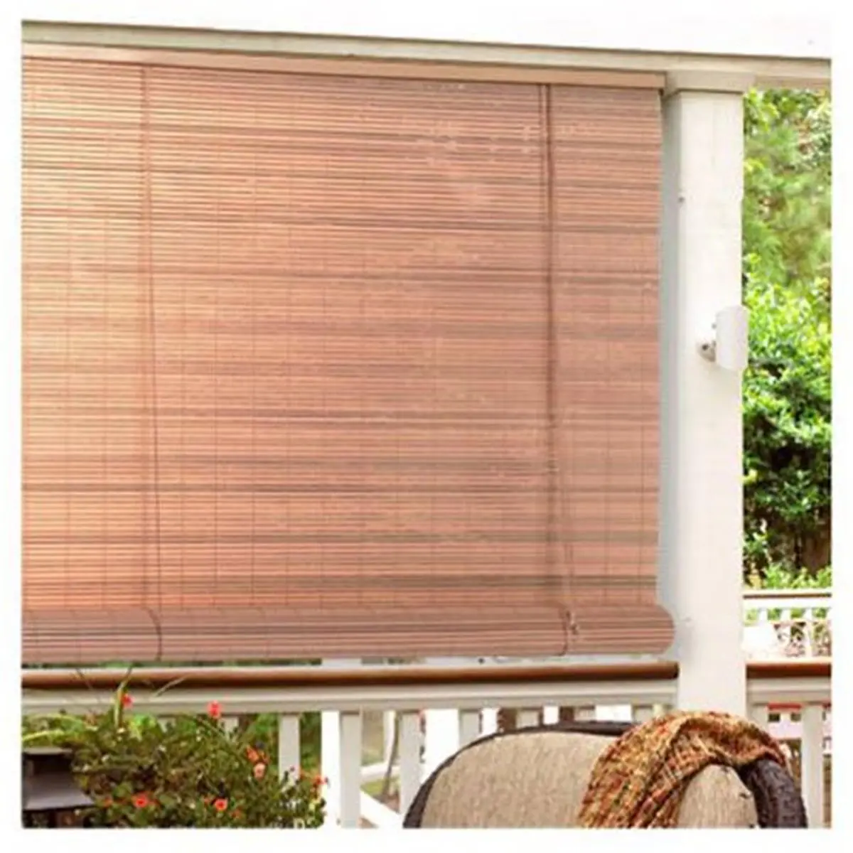 212 MAIN Wood Grain PVC Roller Blinds, 36x72 in., Light-Filtering Window Cover with Automatic Cord Lock, Washable for Baby Rooms & Sun Rooms