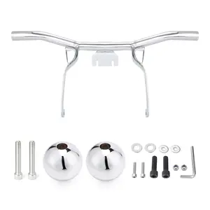 Crash bar Engine Guard With Slider Ball For Harley Touring Road King Street Electra Road Glide 1997-2013