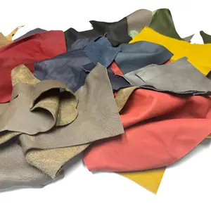Soft Upholstery Leather Assorted Color Scrap Pieces