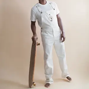 “The Logos” Men’s Denim OverAll (white)