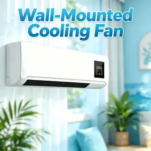 Silent Wall-Mounted Cooling Fan, Ultra quiet air circulator for bedroom use, soft steady breeze without harsh noise, space-saving wall mount style, perfect for night sleep, apartment, living room and daily indoor relaxation