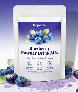 Oopeatol Blueberry Powder Drink Mix - Rich in Anthocyanins, High Potency Vitamin C, No Artificial Colors, 150g (15 Sticks) for Healthcare & Immune Support Dietary