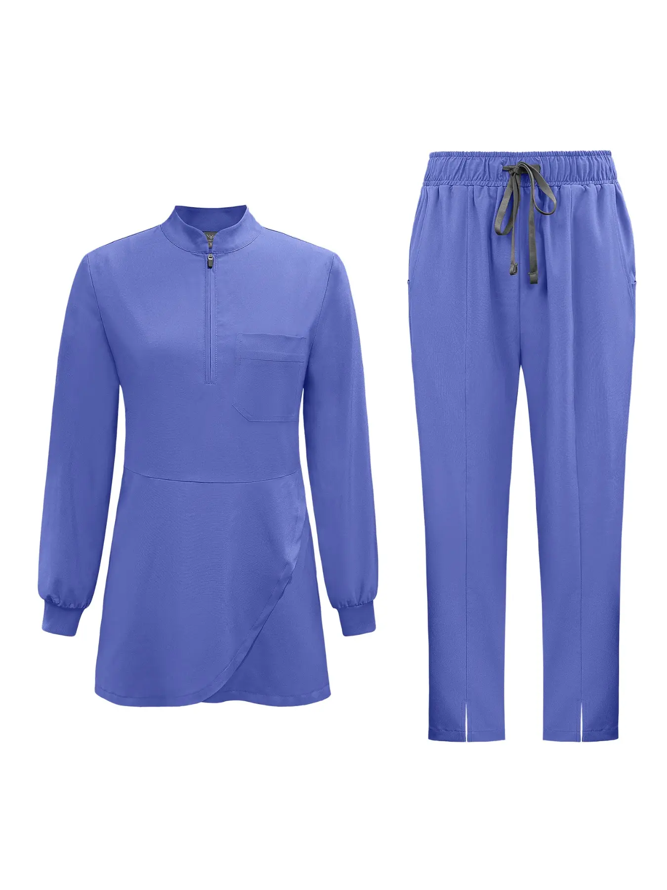 Spa Technician Work Clothes Clinic Beauty Salon Set Long-sleeved Pet Hospital Doctor Work Clothes Comfortable Leisure Care Center Doctors' Daily Practical Work Clothes