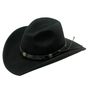 Twister Dakota Crushable Black Felt Wool Cowboy Hat 7211001
