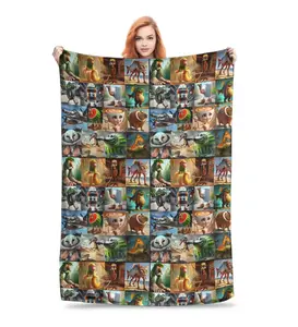 Brainrot Meme Italian Brain Rot Italian Brainrot Warm Soft Blanket Plush Bedding Throws Print Home Decor Flannel Sofa Bed Cover