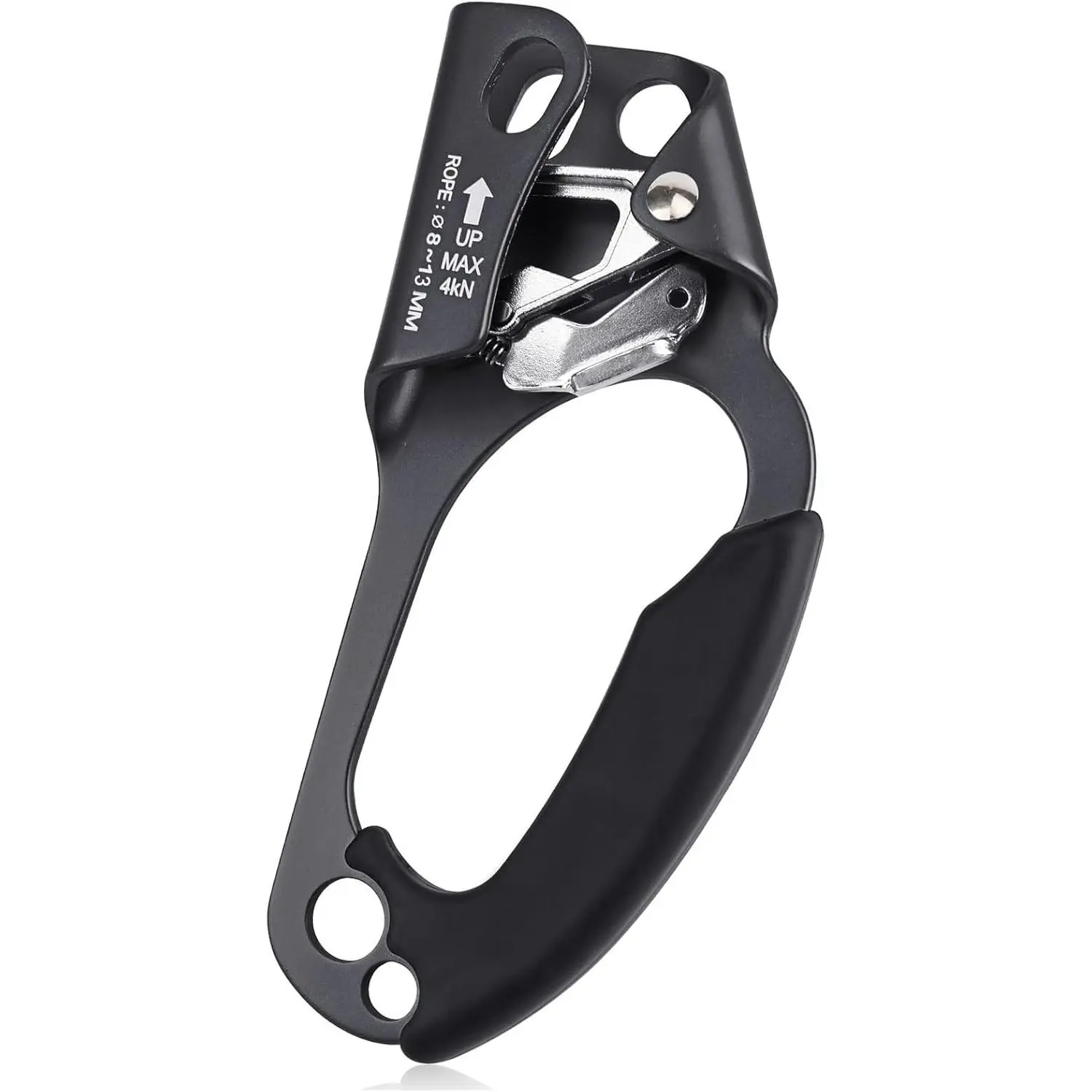 Mountaineering Climbing Hand Ascender, Right Hand Ascender Rock Climbing Tree Arborist Rappelling Gear Equipment Rope Clamp for 8~13MM Rope | Lightweight  Alloy Climbing Equipment