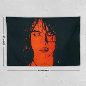 Best Music Album Poster Tapestry Billie Flag for Living Room Bedroom Wall Hanging for Friends Pink Gift