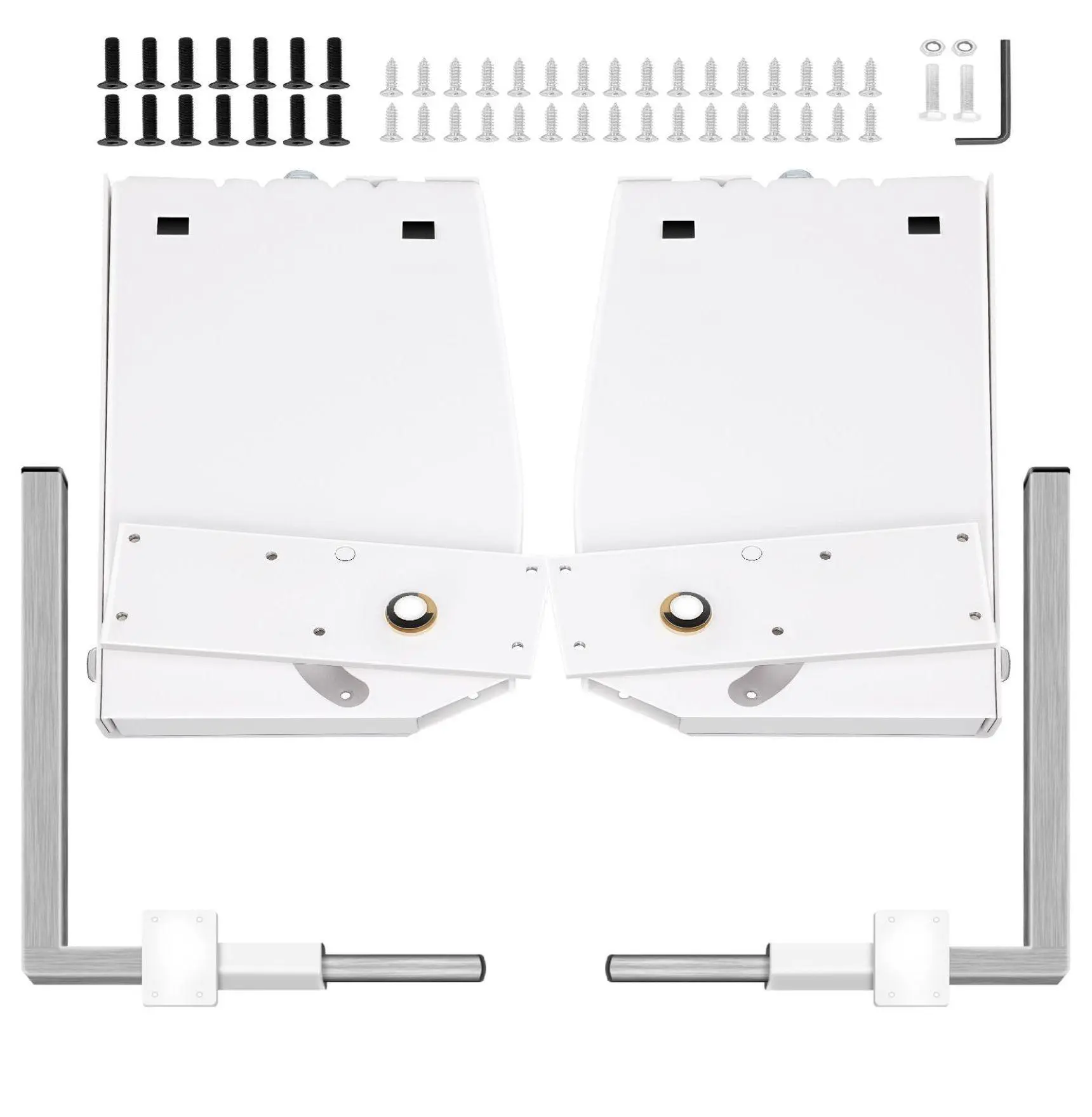 Murphy Bed Hardware Kit - Heavy Duty Wall Bed Mechanism Springs for King/Queen Size Beds Vertical - White Default